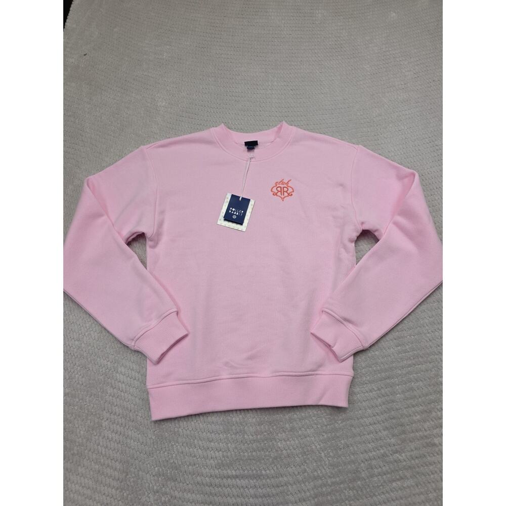 Roller Rabbit X Target Sweatshirt Womens XXS Pink Pullover Crew Neck Embroidered